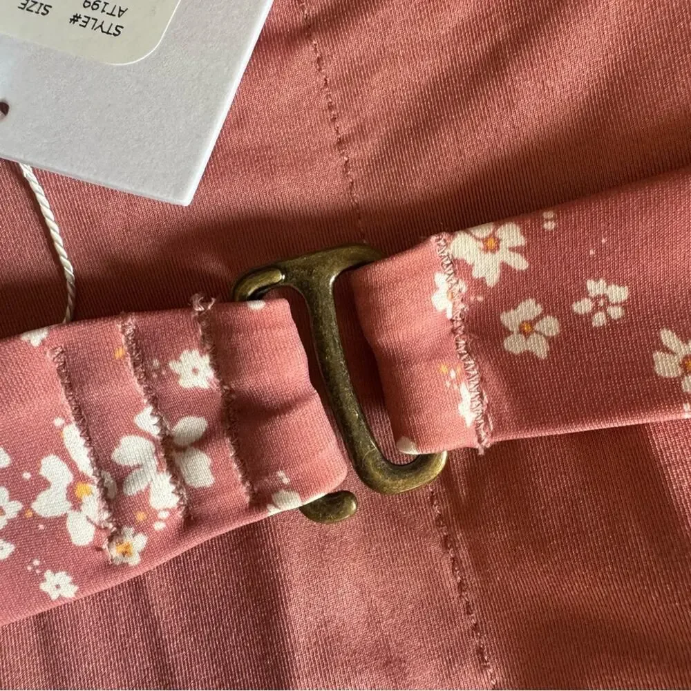 Andie Swim The Bora Bora Convertible Bikini Top In Ditzy Floral Rose Size M NEW - Picture 7 of 14